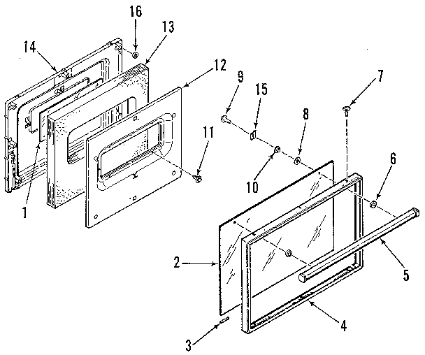 Oven door section