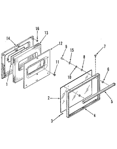 Oven door section