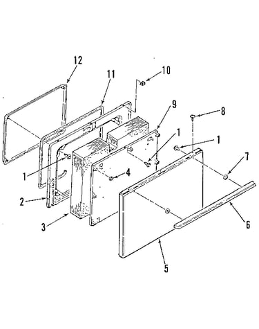Oven door section