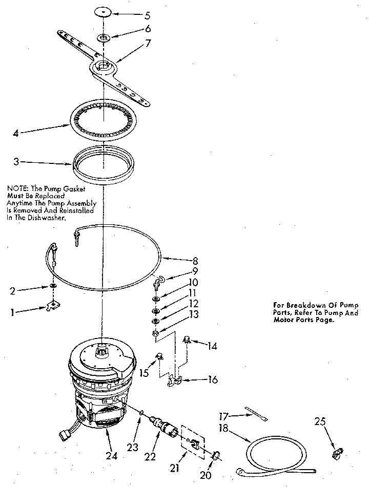 Heater, pump and lower sprayarm