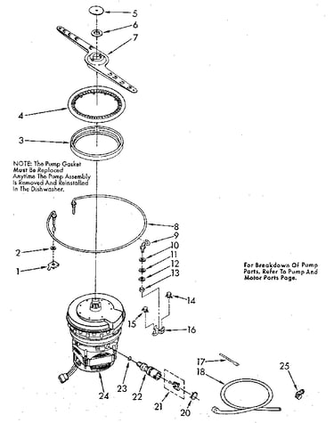 Heater, pump and lower sprayarm