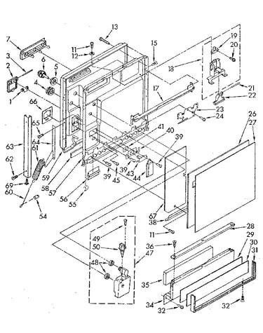 Door and toe panel