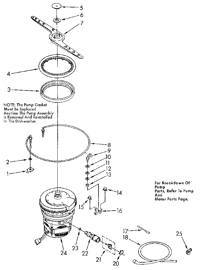 Heater, pump and lower sprayarm
