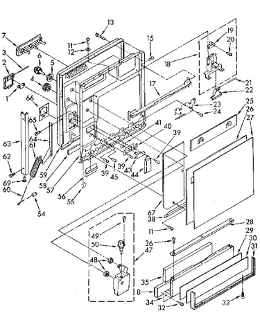 Door and toe panel