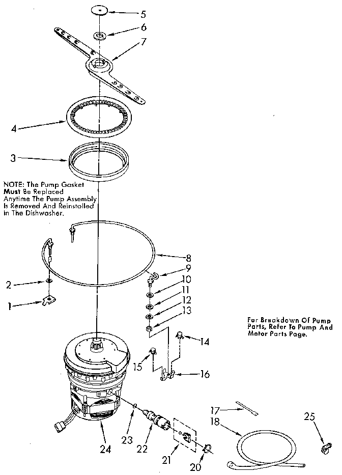 Heater, pump and lower sprayarm
