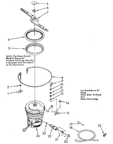 Heater, pump and lower sprayarm