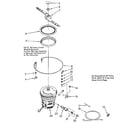 Kenmore 6651687583 heater, pump and lower sprayarm diagram