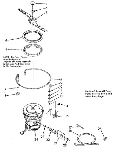 Heater, pump and lower sprayarm