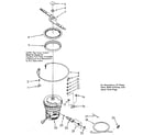 Kenmore 6651578583 heater, pump and lower sprayarm diagram