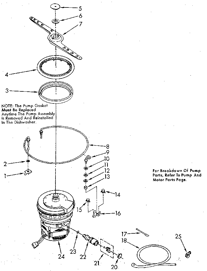 Heater, pump and lower sprayarm