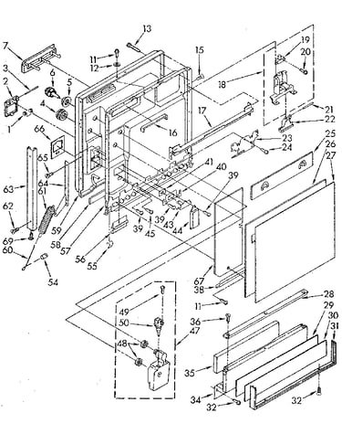 Door and toe panel