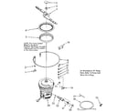 Kenmore 6651698181 heater, pump and lower sprayarm diagram