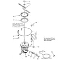 Kenmore 6651698583 heater, pump and lower sprayarm diagram