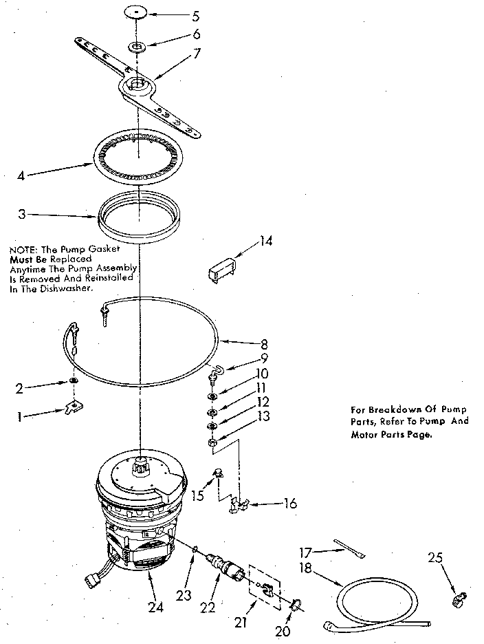 Heater, pump and lower sprayarm