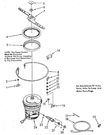 Heater, pump and lower sprayarm