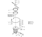 Kenmore 6651779583 heater, pump and lower sprayarm diagram