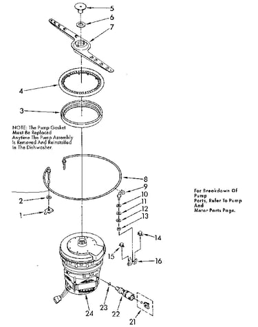 Heater, pump and lower sprayarm