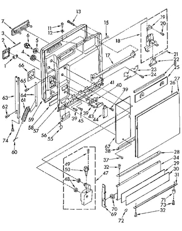 Door and toe panel
