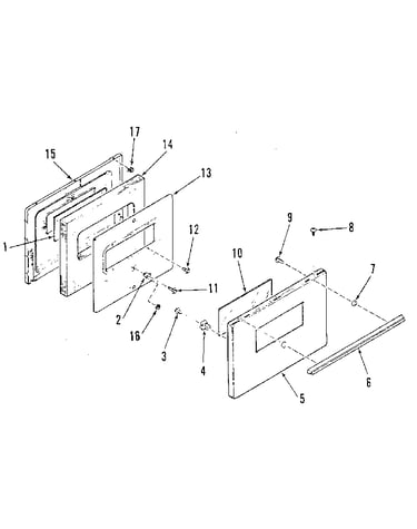 Oven door section for model number 911.9169180