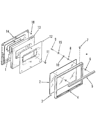 Oven door section for model number 911.6289180