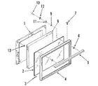 Kenmore 9119149180 oven door section diagram