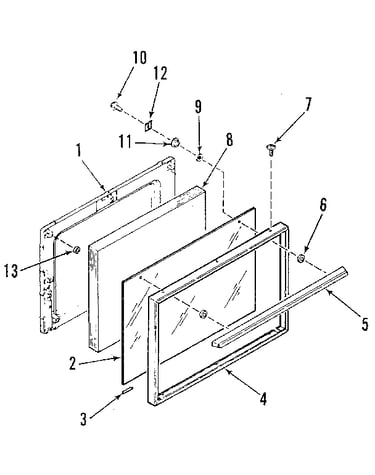 Oven door section
