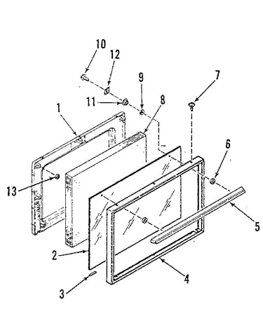 Oven door section