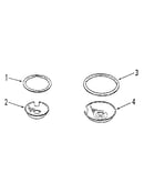 Optional porcelain pan and chrome ring kit no. 8068410