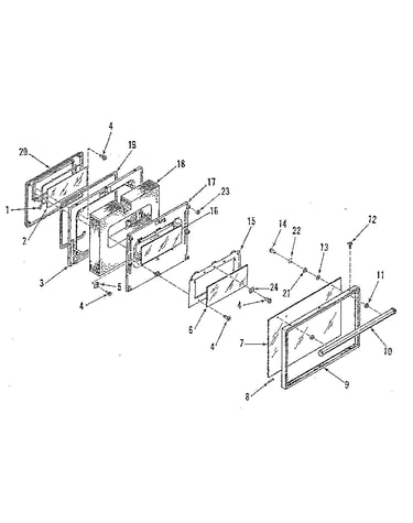 Oven door section