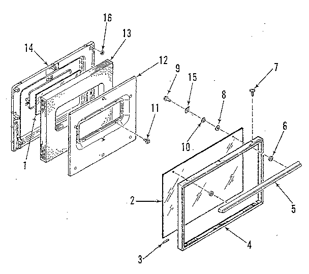 Oven door section