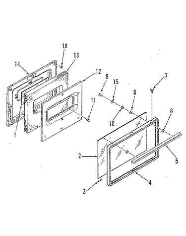 Oven door section