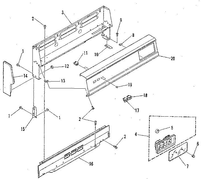 Backguard section