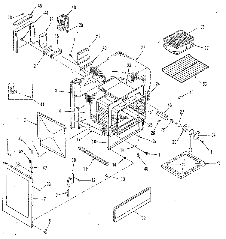 Oven body section