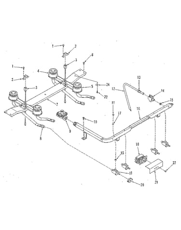 Top burner section