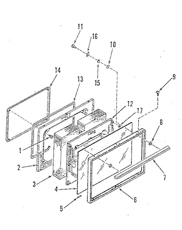 Oven door section