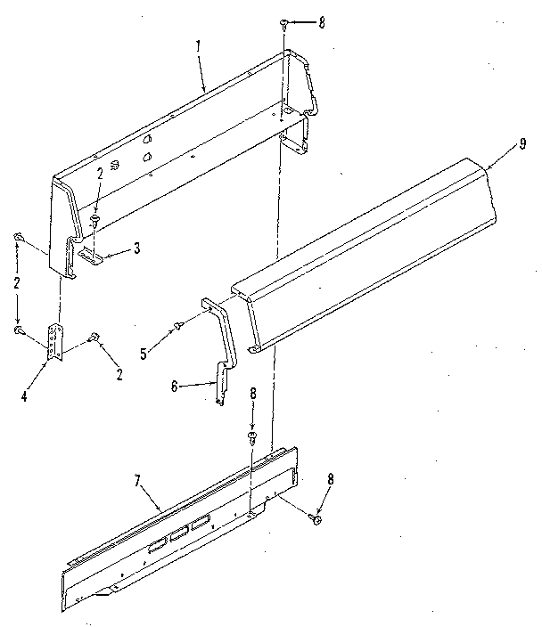Backguard section