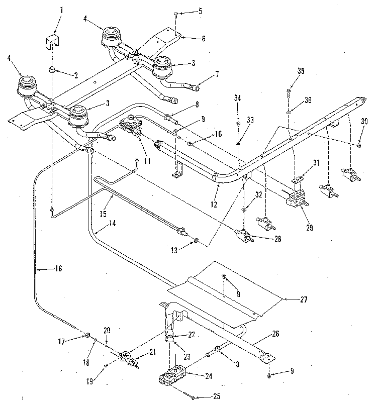 Burner section