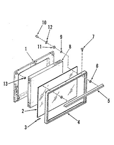 Oven door section