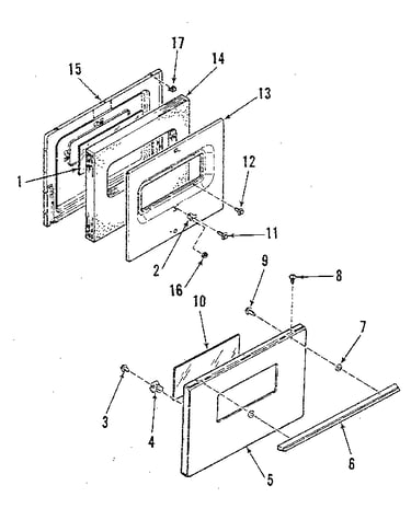 Oven door section