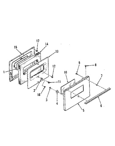 Oven door section