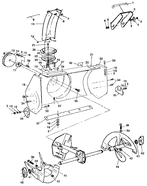 Auger housing assembly