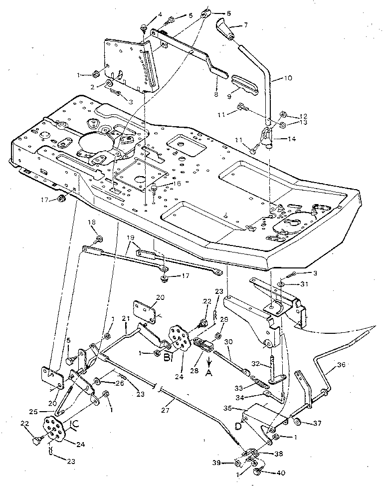 MOWER HOUSING SUSPENSION