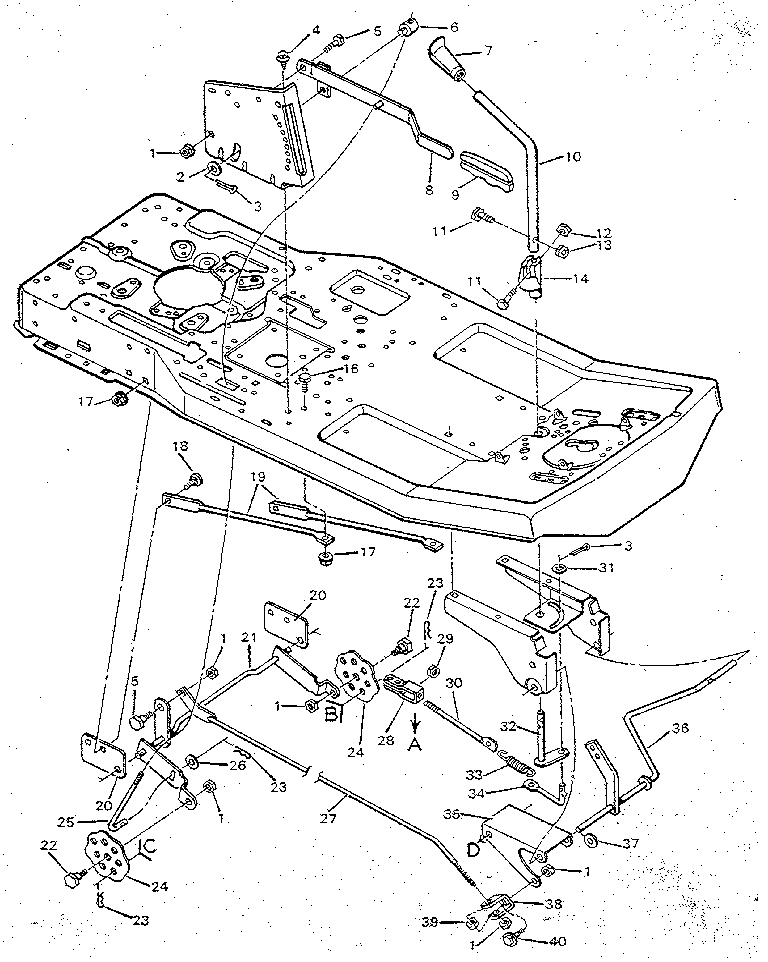 MOWER HOUSING SUSPENSION