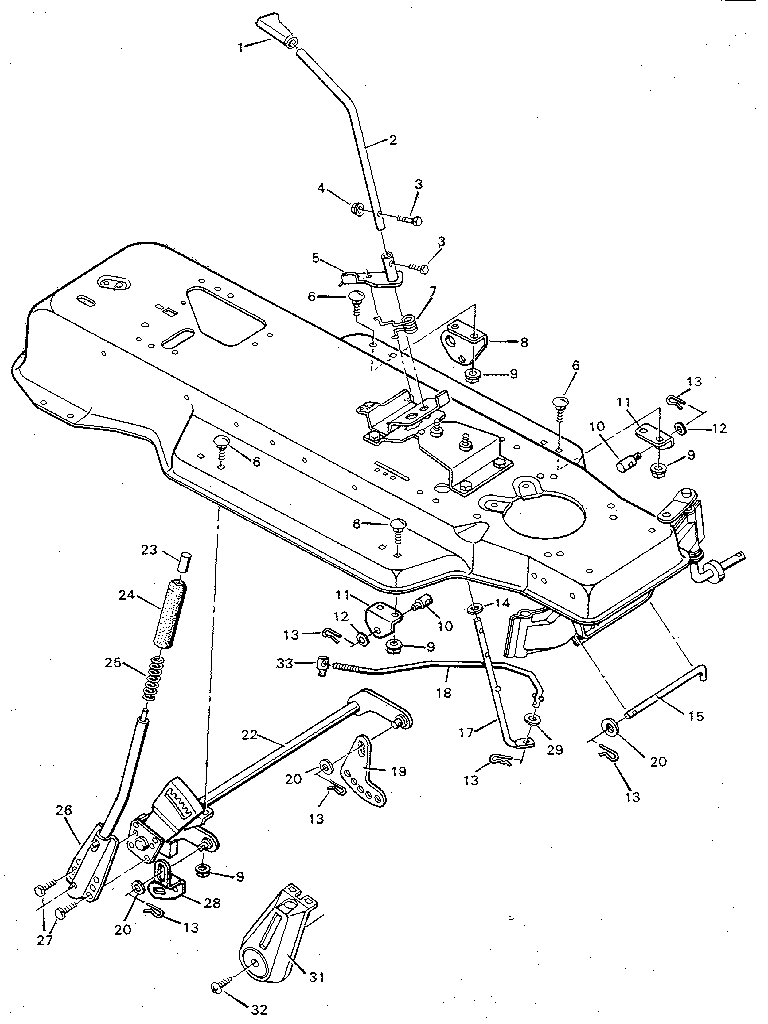 MOWER HOUSING SUSPENSION