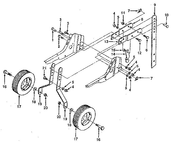 Wheel and depth stake assembly
