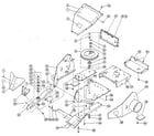 Troybilt TRAILBLAZER Y0000100 AND UP chassis components, drive arm, cutter bar support diagram