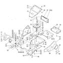 Troybilt TRAILBLAZER Y0000100 AND UP chassis components, drive arm, cutter bar support diagram