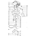 Troybilt TRAILBLAZER Y0000100 AND UP cutter bar drive mechanism, engine oil drain tube diagram