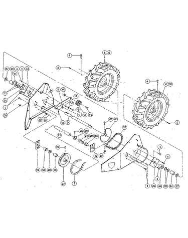 Wheel drive mechanism/wheels