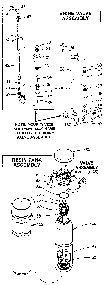Brine valve assembly